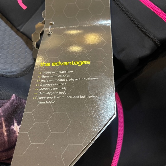 NEW KUTTING WEIGHT Heat Generating Set Shirt Capri Large XL Neoprene Black NWT - Picture 5 of 15